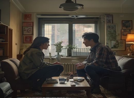 《无法拒绝的她》韩剧剧情——男女主角在公寓内因误会而争吵的生活场景